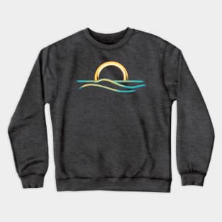 Relaxing Ocean Sunrise / Sunset Minimalist Beach Adventure Crewneck Sweatshirt